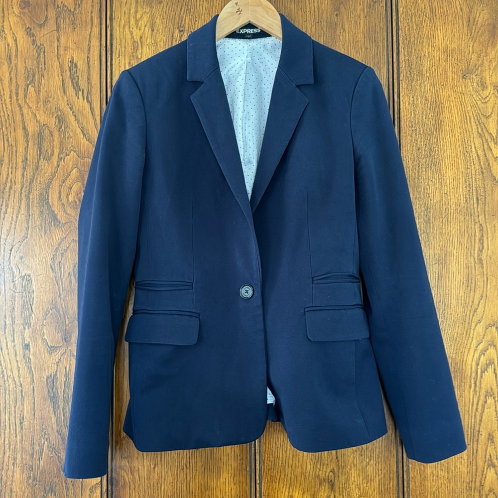 Navy one button Express blazer size 8